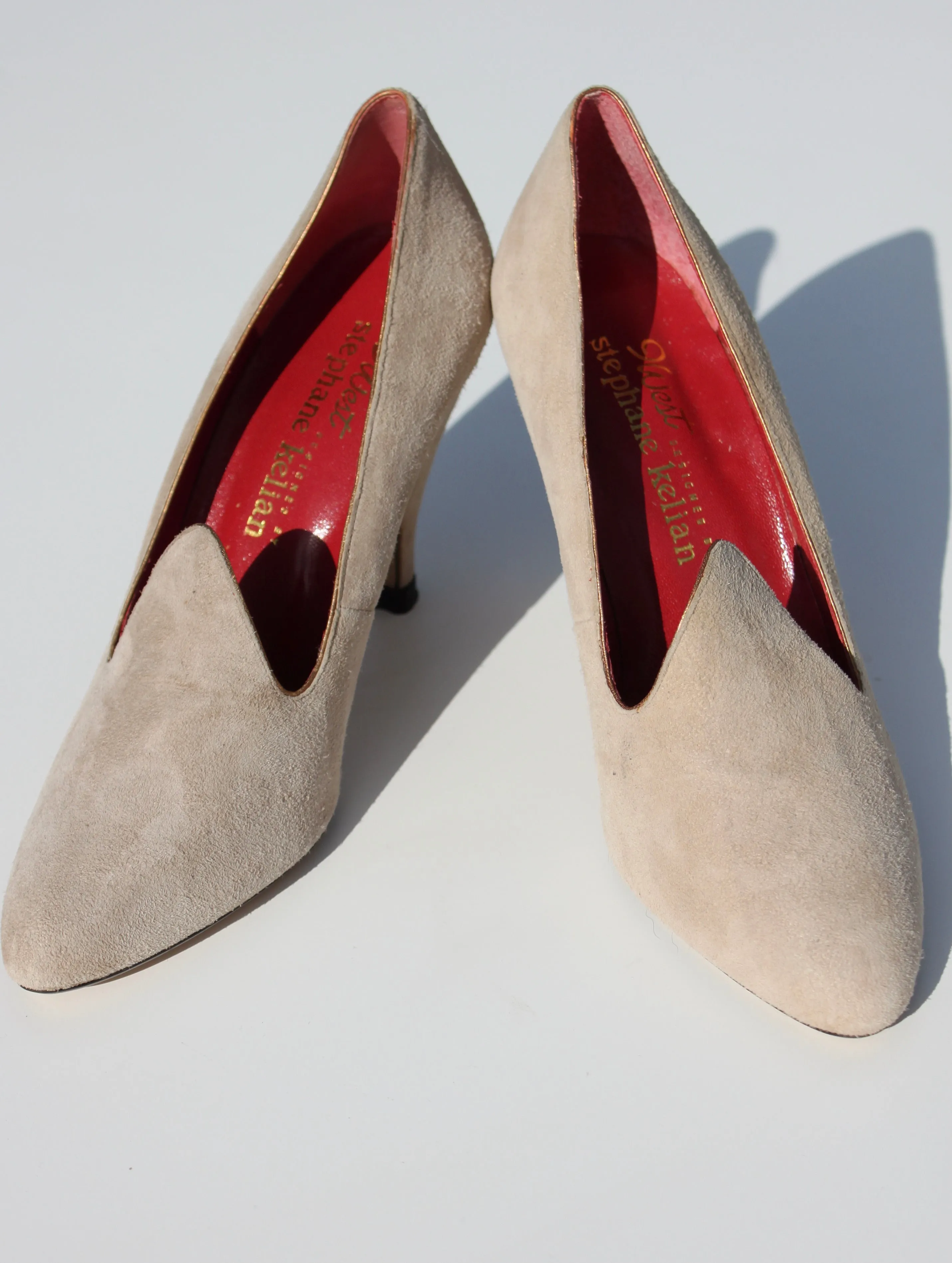 Vintage Sand Suede Pumps