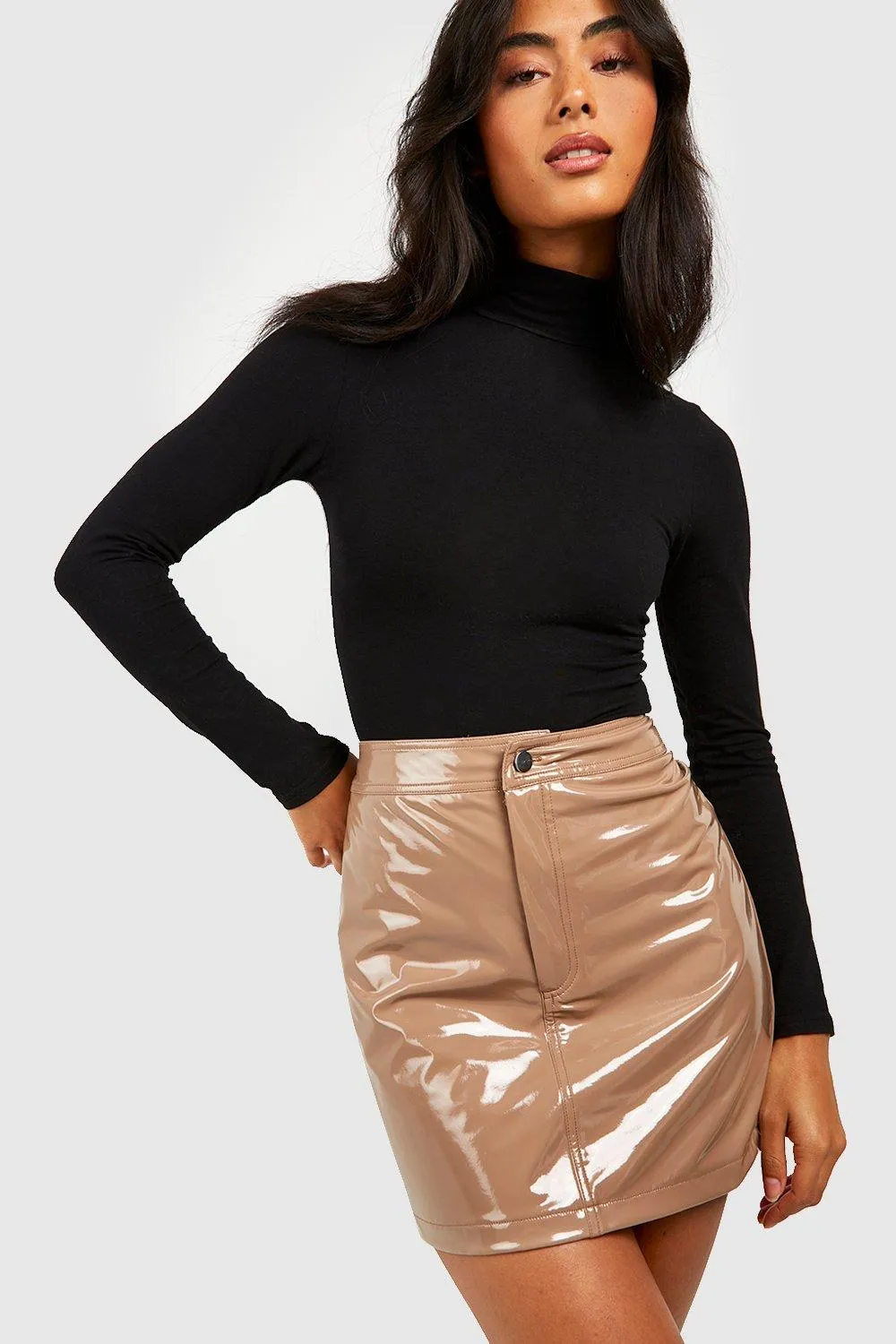 Vinyl Super Stretch Mini Skirt