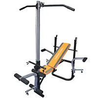 WEIGHT BENCH & PRESS w Lat Pull Down -