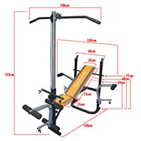 WEIGHT BENCH & PRESS w Lat Pull Down -