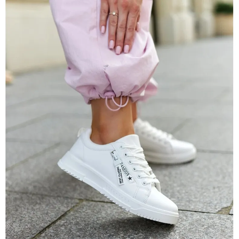 White Brecht eco leather sneakers