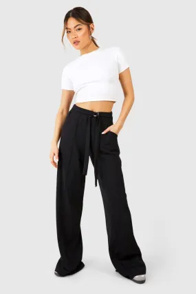 Wide Leg Belt Detail Pants