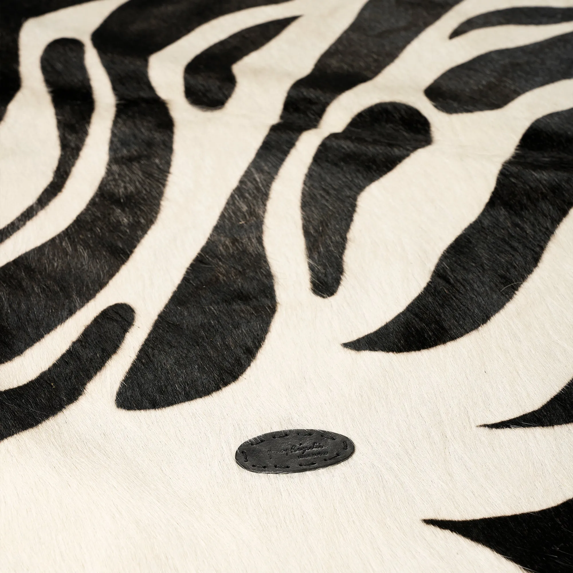 Zebra White & Black Rug